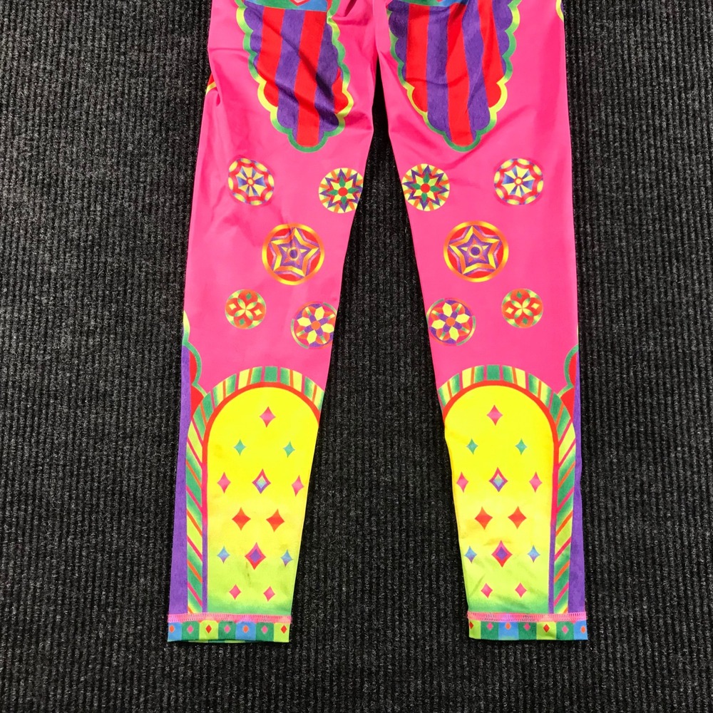 Nike Dri-FIT Womens Small Pink Psychedelic Geometric Print Athletic Leggings - Picture 6 of 9